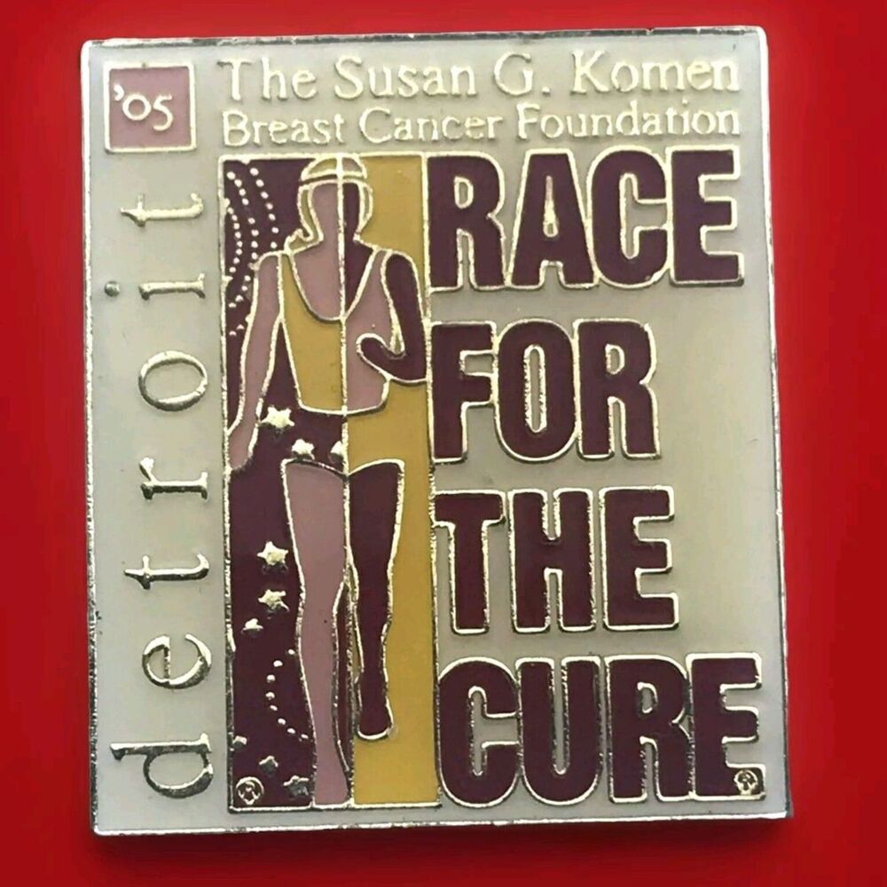 Race For The Cure Pin Detroit Cancer Foundation